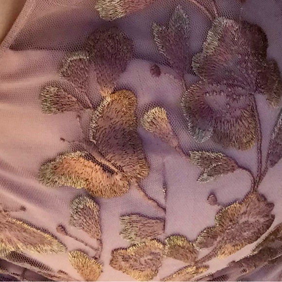 BCBGMAXAZRIA, Eugene Butterfly-Embroidered Dress, Blush Pink Cocktail Dress. - Picture 2 of 5